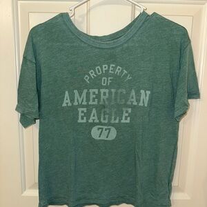 American Eagle Teal Graphic Tee